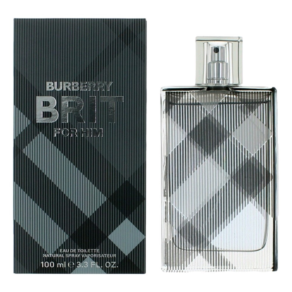 Bottle of Brit by Burberry, 3.3 oz Eau De Toilette Spray for Men